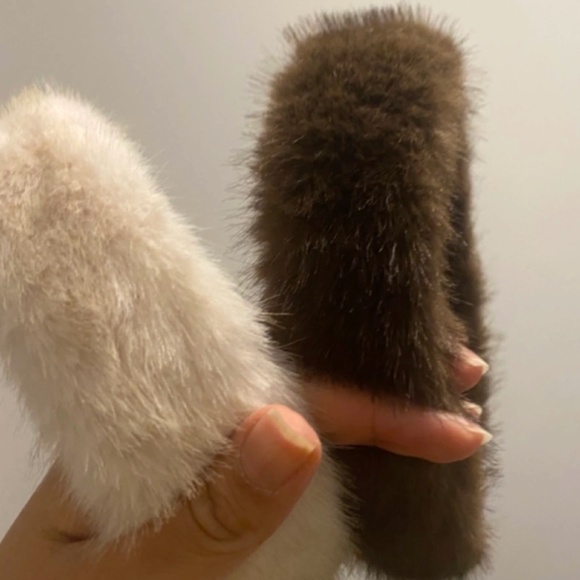 Two Furry Headbands - Brand New - Beige & Brown - Picture 3 of 4